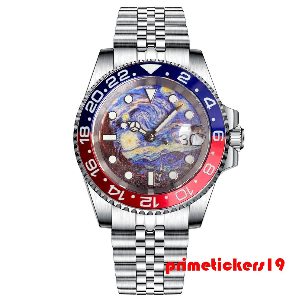 Tandorio Full Lume Starry Sky Dial Date NH35 Men’s 40mm Automatic Watch Sapphire