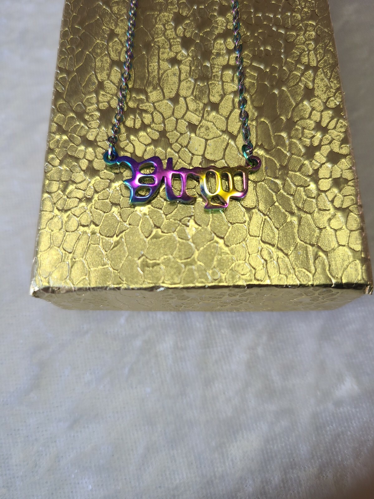 VIRGO Zodiac Astrology Necklace Rainbow Stainless Steel Free Gift Box Included!