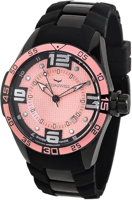 Aquaswiss 80GH037 Trax Man’s Modern 44MM Black Case Black Silicone Strap Watch