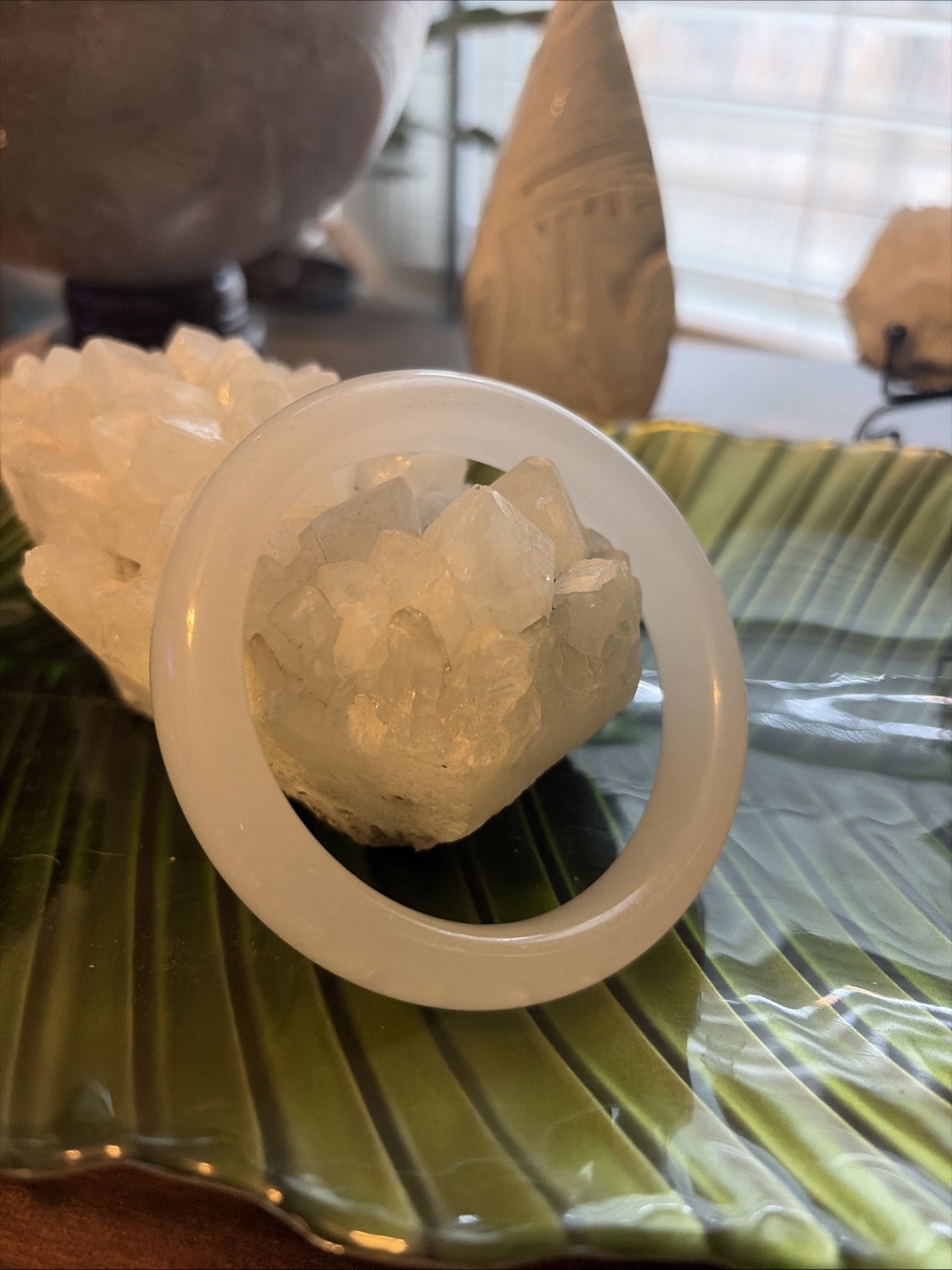 63.5 Mm Hard Bangle White Agate
