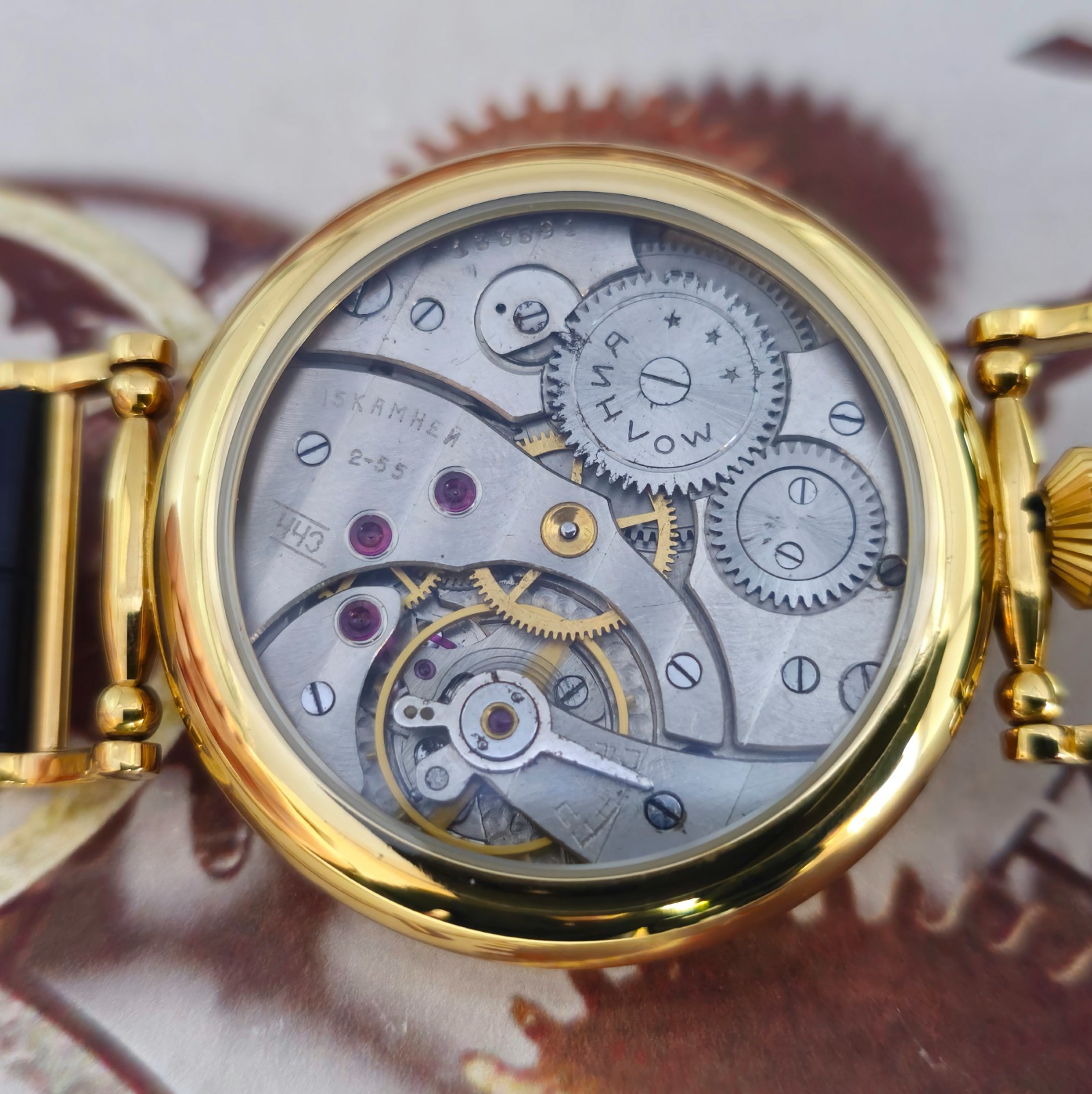 Vintage Watch USSR MARRIAGE Silver Dial MOLNIJA 3601 mechanism 15J 1955 year