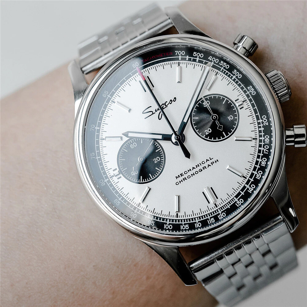 Sugess Chrono Heritage Panda Chrono Mechanical Watch SEAGULL 1963 SUPANK003SN