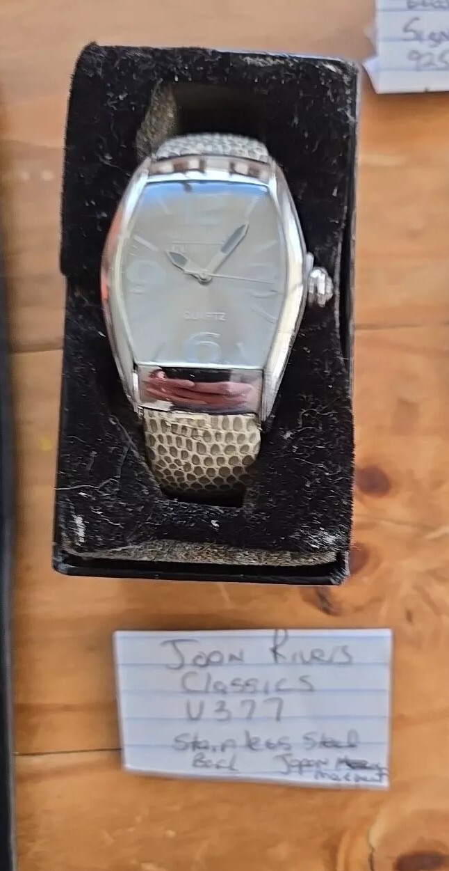 Two Joan Rivers Classics V377 Ladies Watch Leather Japan Movement & Extra Watch