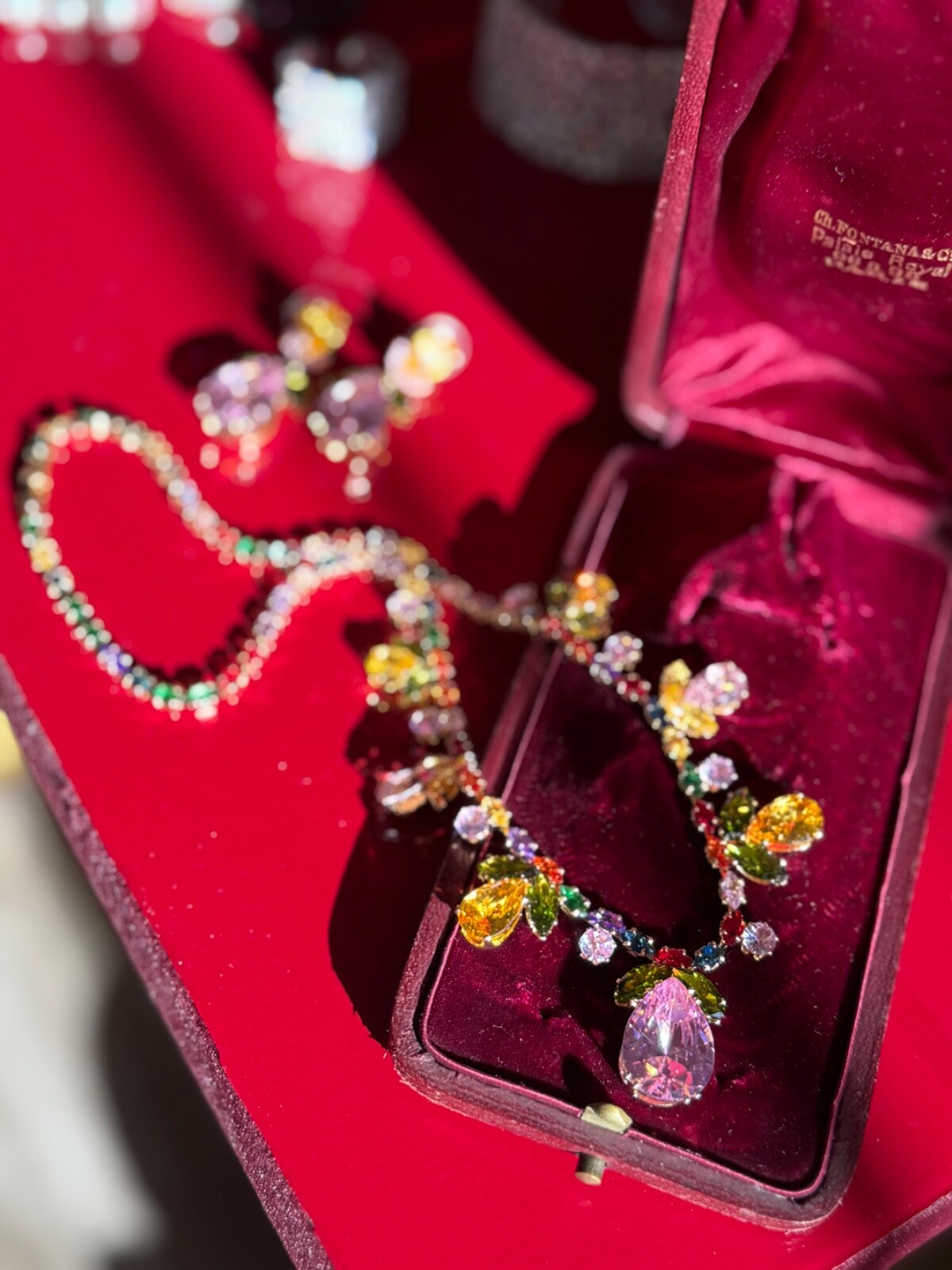 Summer Multicolour Gemstone Necklace Jewelry Luxury Gift For Her, Comes With Box