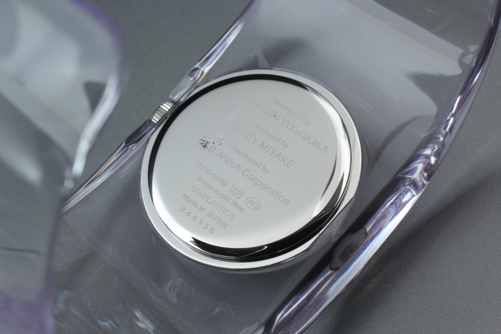 FULL/ISSEY MIYAKE SILAW001 Bangle Watch Clear Transparent Tokujin Yoshioka JAPAN