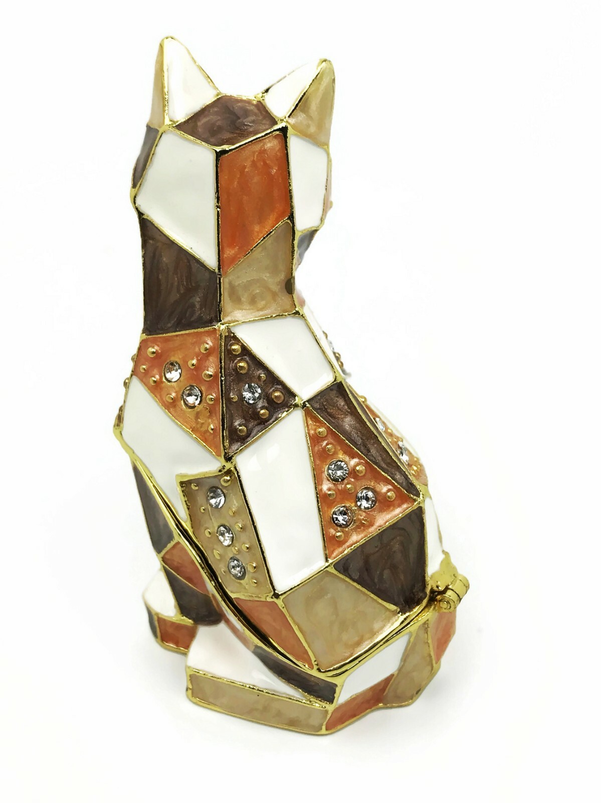 Tabby Cat Jewelry Trinket Box Geometric Origami Animal Décor. for all Occasion