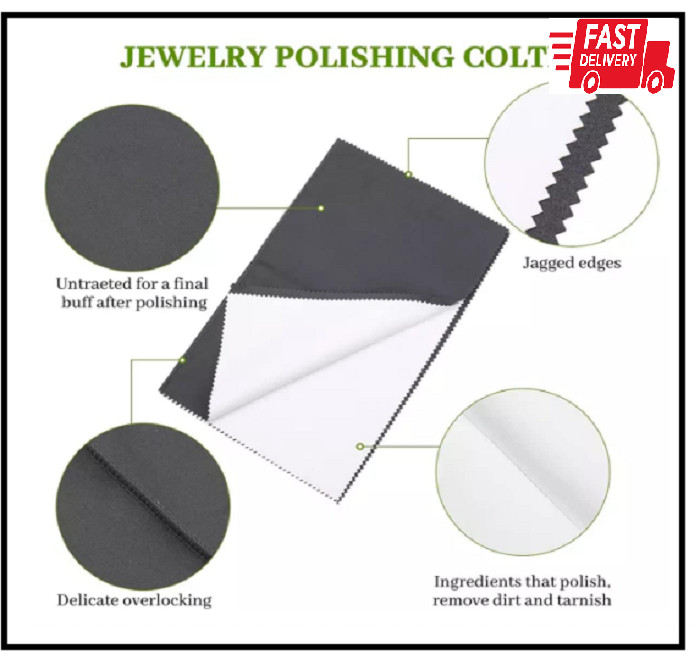 4Pcs Polishing Cloth Large Cleaning Cloths for Gold Silver and Platinum Jewelry