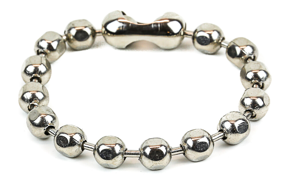 Square Ball Chain Bracelet Silver 1/2″ Balls Punk Goth Wrist Cuff