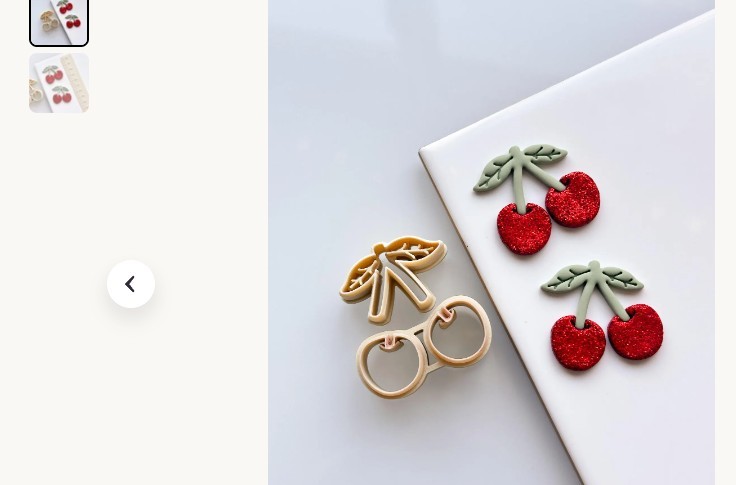 herry Fruit Stud Earrings Red/Green/Gold Plastic Butterfly Back for Lobe