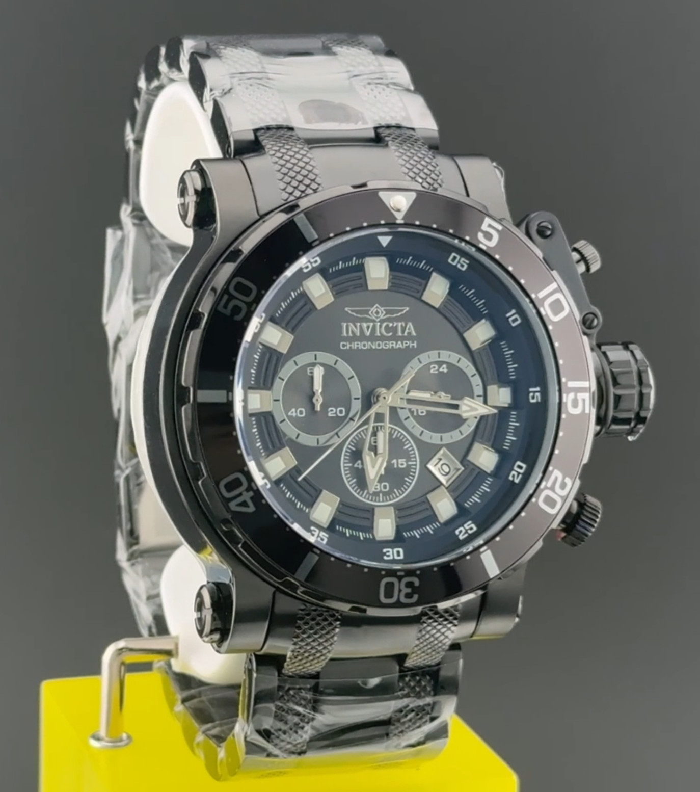 Invicta Coalition Forces Night Hawk Men’s 52mm Black Chrono Watch MSRP $1395