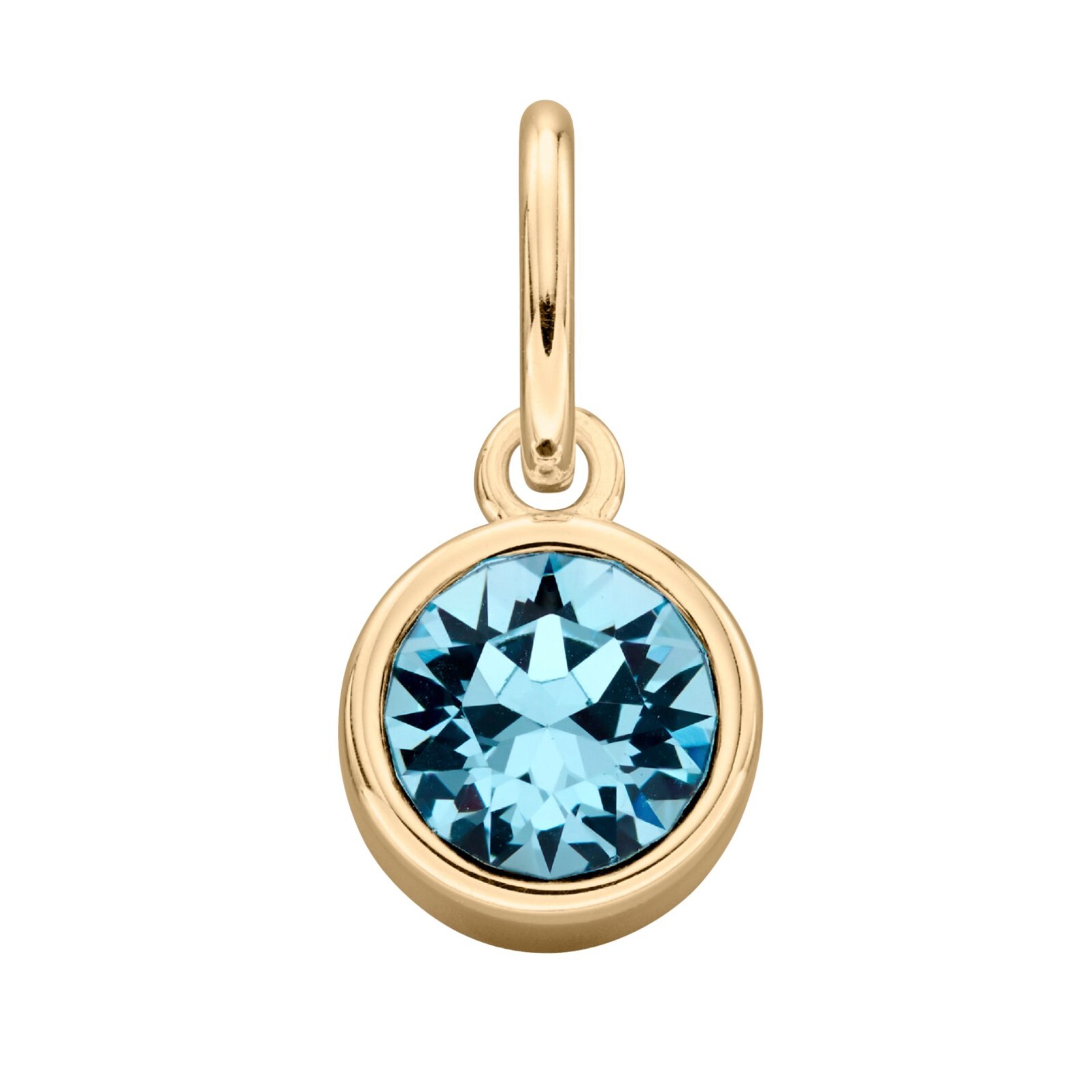Crystal Birthstone Pendant 9ct Yellow Gold Plated Hallmarked All Months