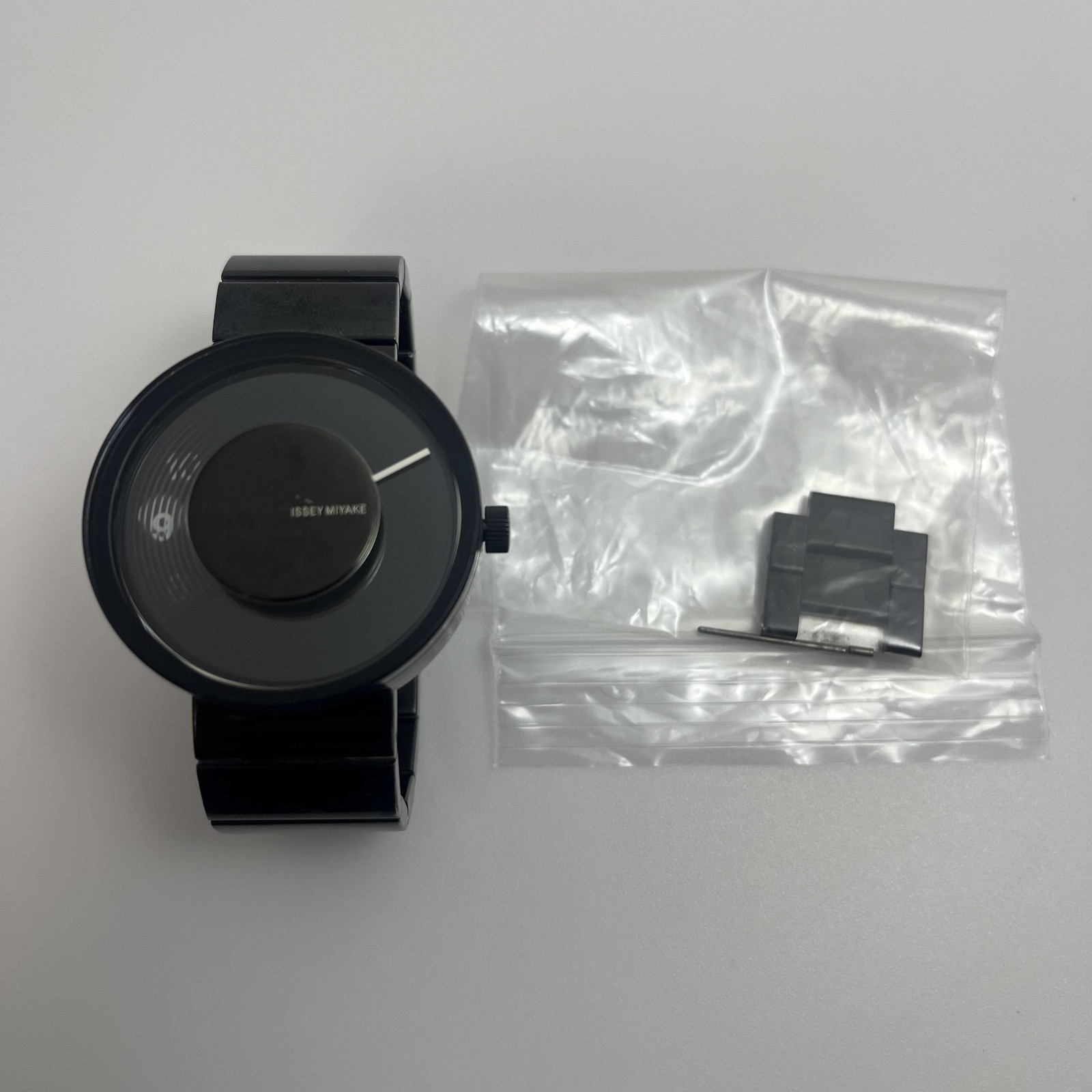 SEIKO ISSEY MIYAKE VUE SILAV002 by YVES BEHAR Black Quartz Watch Japan Rare#732B