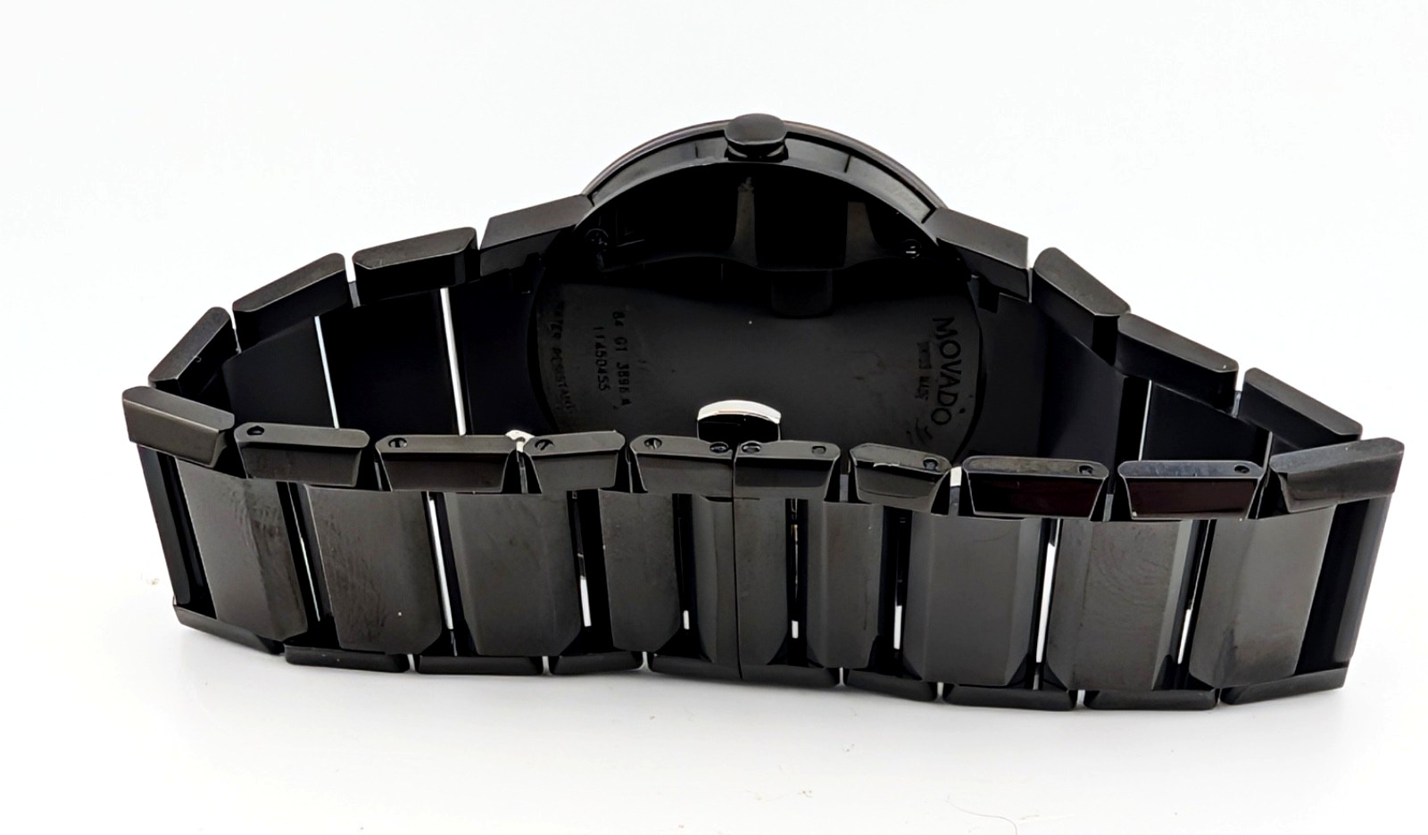 Movado Men’s Rare Black PVD Sapphire Mirror Classic Watch #84.G1.3896A ~ DISPLAY
