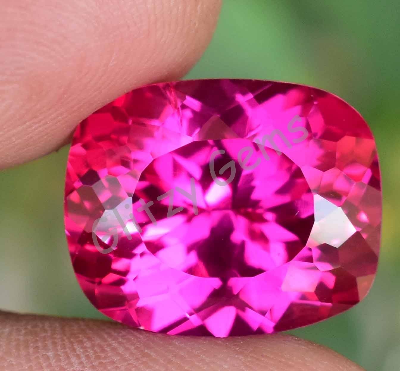 Natural Pink Ruby Mogok 20.00 Ct Cushion Stunning CERTIFIED Loose Gemstone