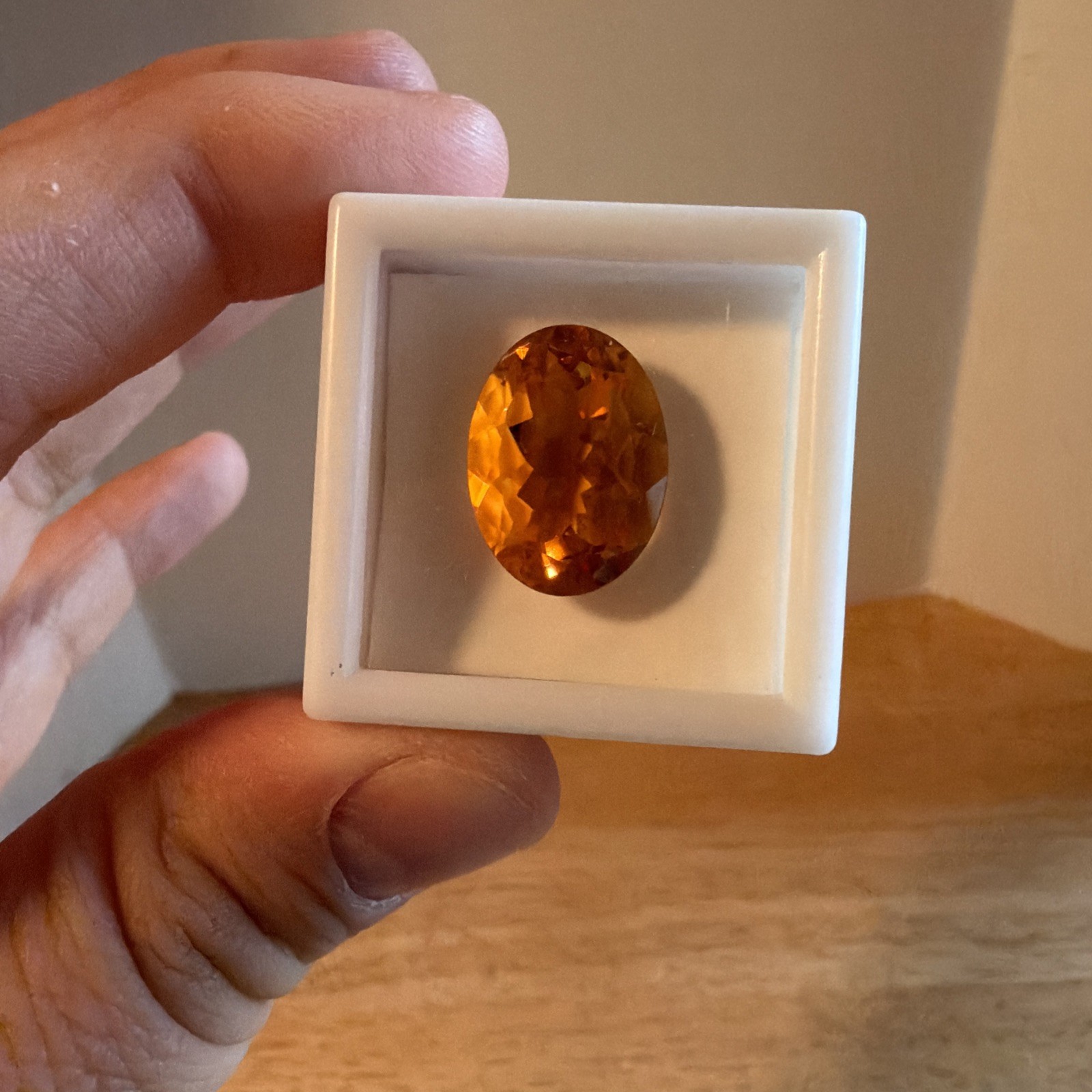 Natural Yellow Citrine 20x15mm Cut 13.25 Ct Oval Loose Gem Stone