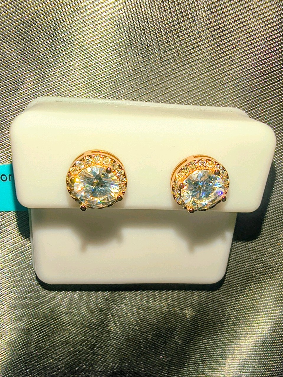 1.83 CT Diamond Earrings NWT Sterling Silver Rose Gold Plated