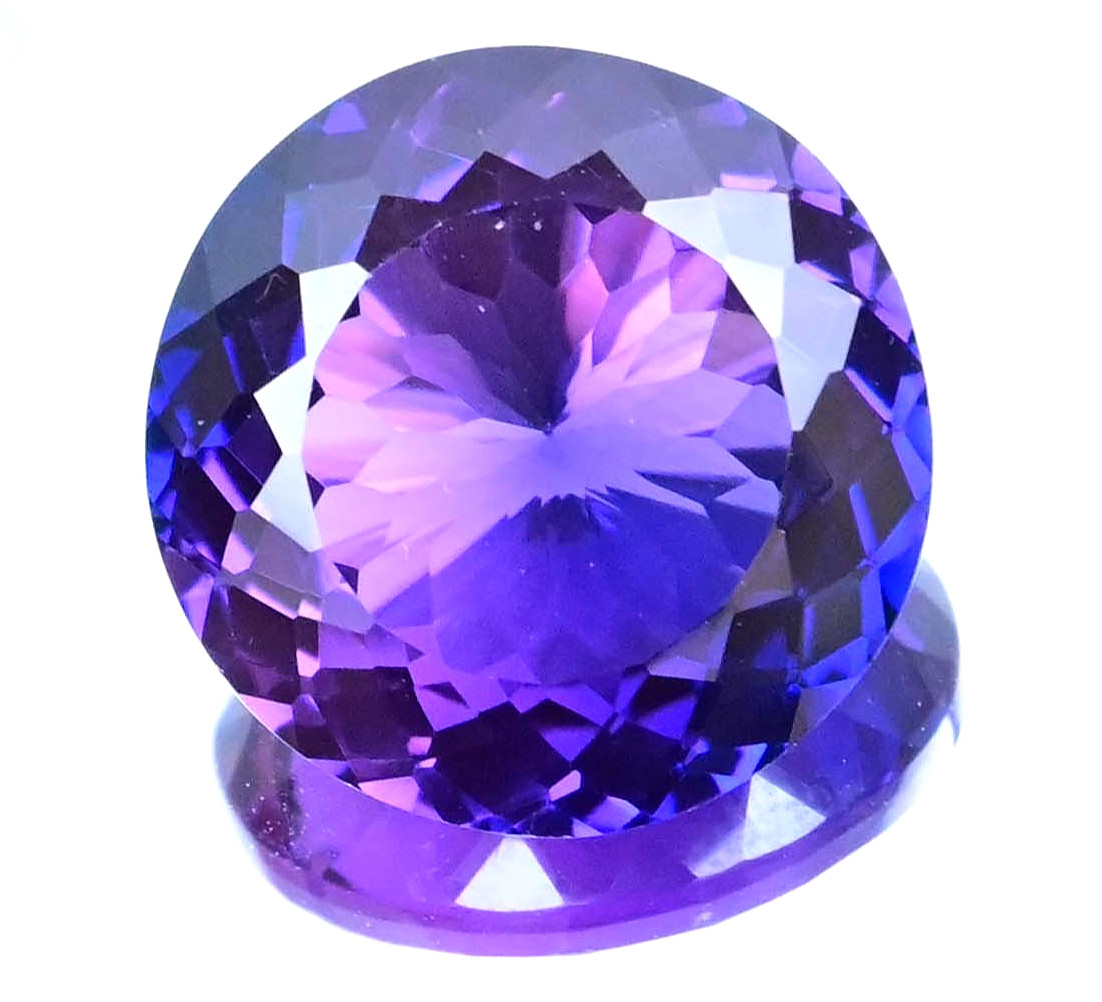 27.55 Ct Natural Purple-Blue Boysenberry Sapphire Round Certified Loose Gemstone