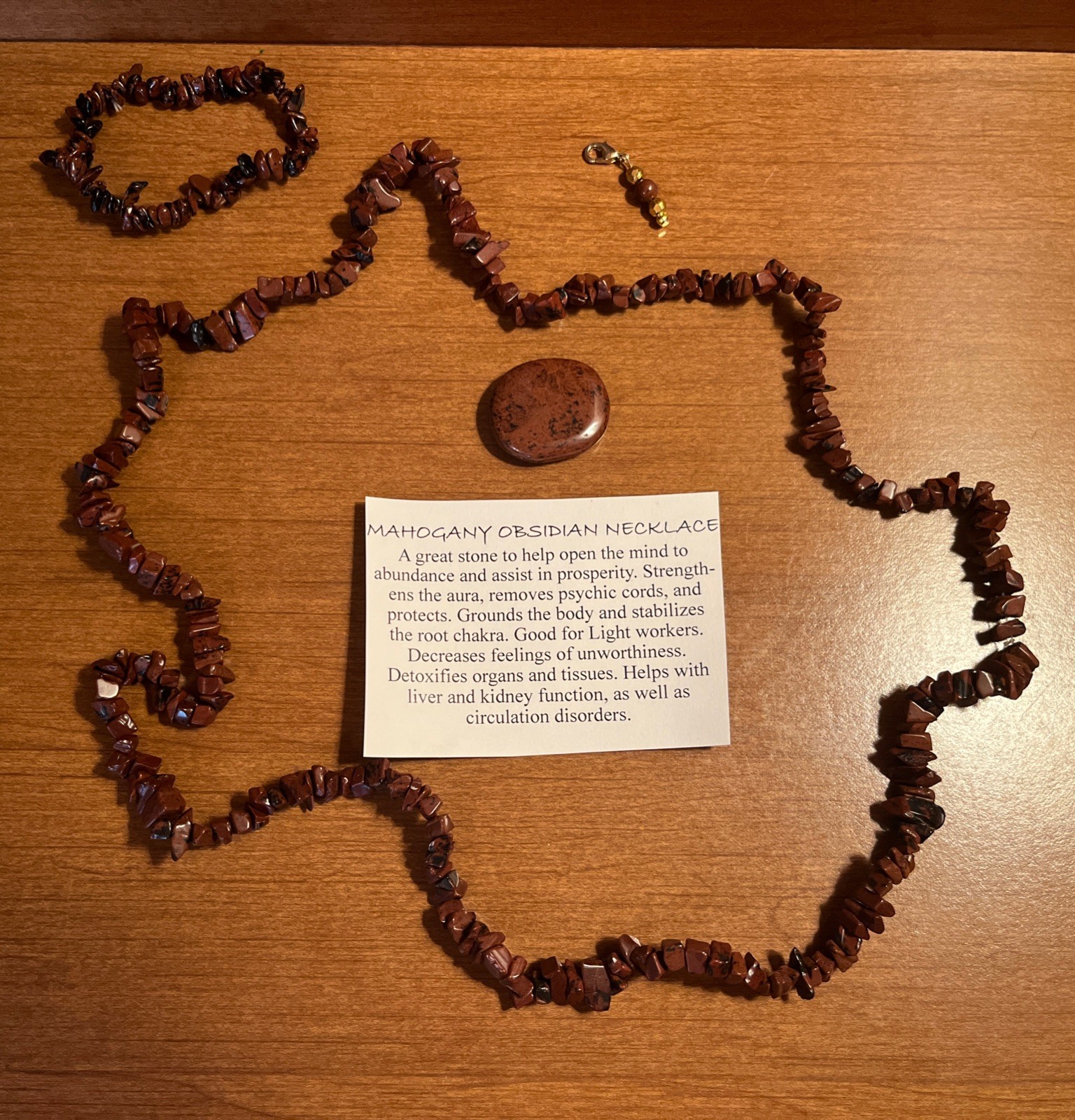 Mahogany Obsidian Handmade Necklace Bracelet Charm & Stone