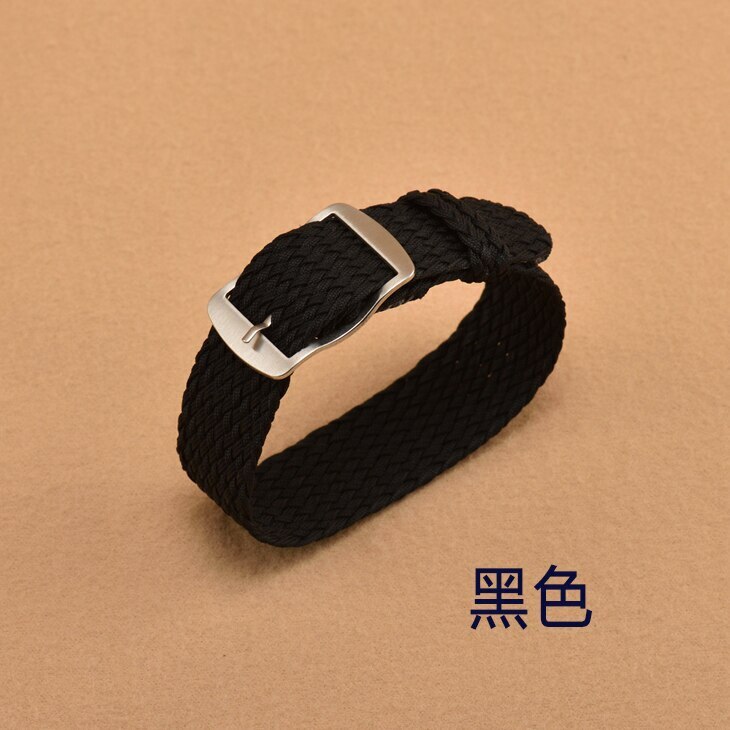 No-hole PL Nylon Watch Band 14mm 16mm 18mm 20mm 22mm Weave Fabric Strap Bracelet