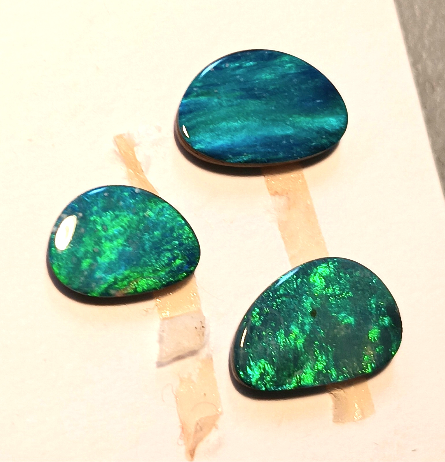 3 Pcs Medium BOULDER OPAL Cabochons – NOS