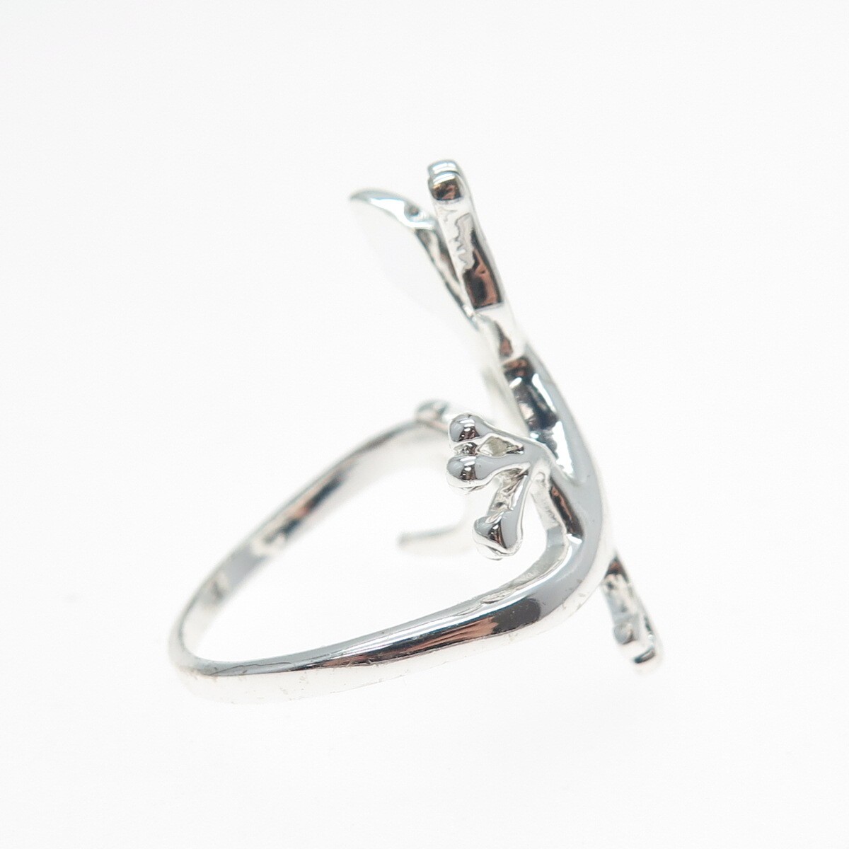 925 Sterling Silver Vintage Lizard Ring Size 8.25