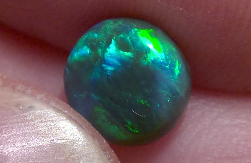 1.25cts solid Lightning Ridge black opal, stunning multicolour *see video*