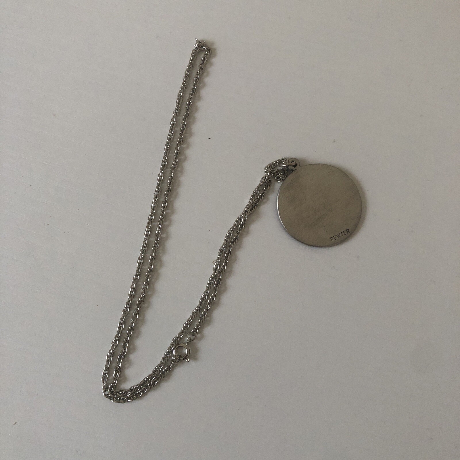 Southeast Asia Survivor Pewter Eagle Medal Pendant Necklace Chain