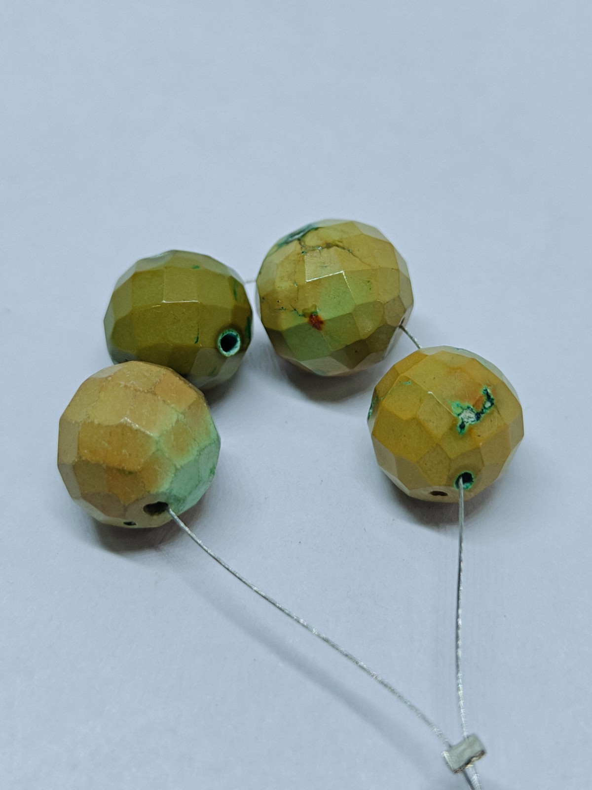 Turquoise Faceted Round Ball Beads, Loose Natural Gemstone For Jewelry Supplies