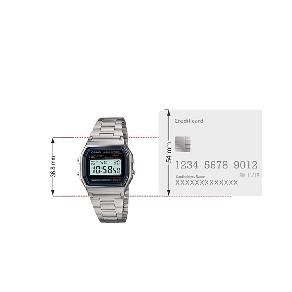 Casio Men’s A158WA-1DF Stainless Steel Digital Watch