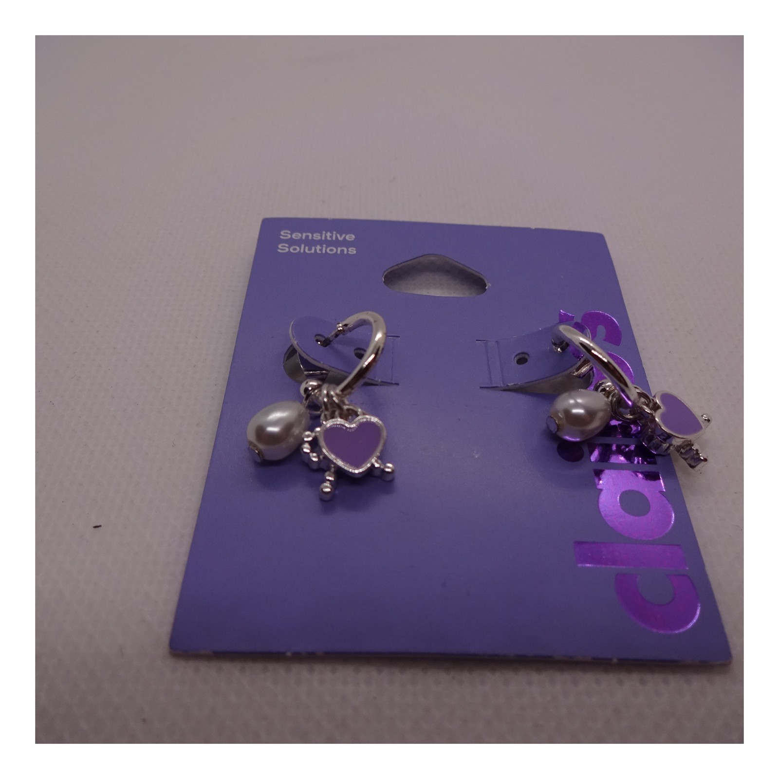 Claire’s 8 SETS Earrings LOT Sensitive Solutions Studs Dangle Hoops Clips NWT