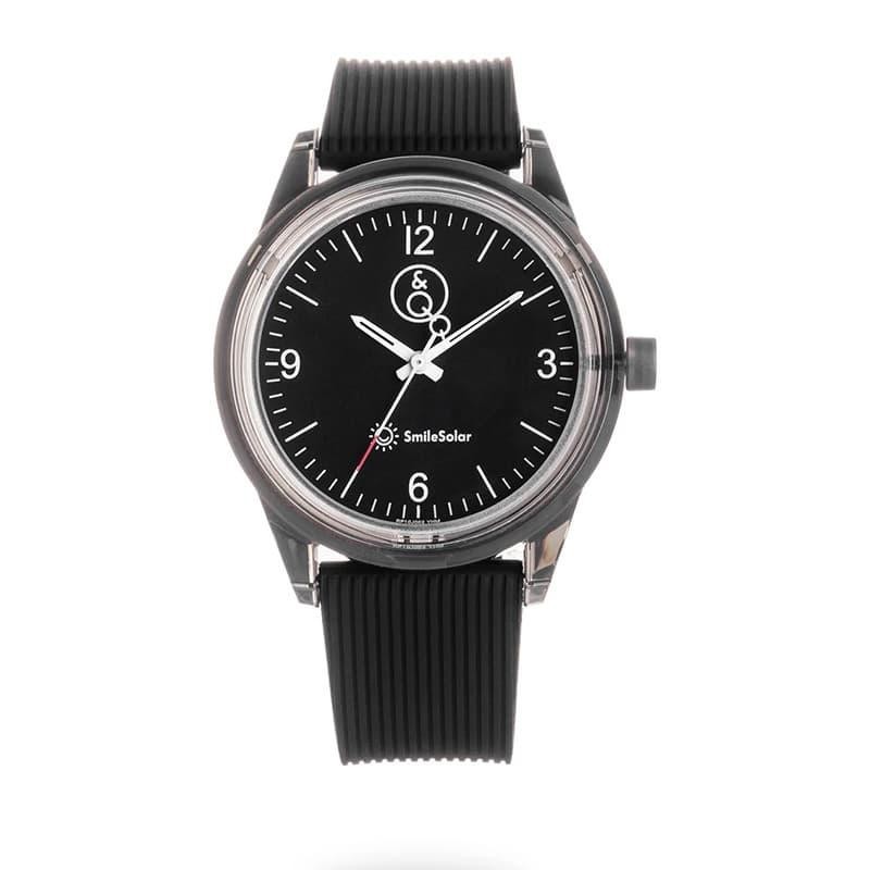CITIZEN Q&Q SmileSolar RP10-002 Solar Analog Waterproof Urethane Watch Black JPN