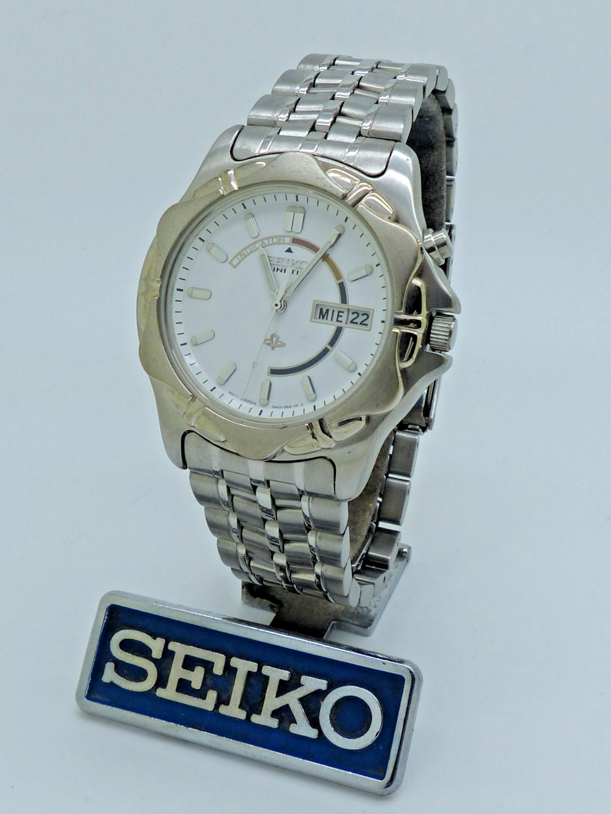 SEIKO Kinetic SKJ088P Watch NOS New Capacitor 5M43-0B90 Vintage SKJ Series