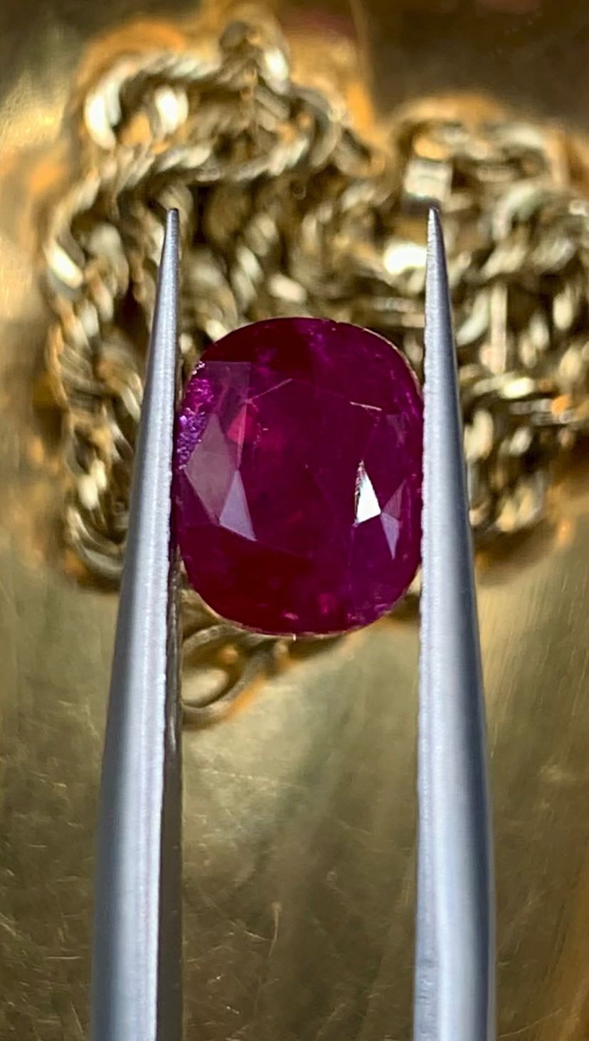 2.25Ct Natural Unheated Rare Purplish-Red Ruby From Mozambique