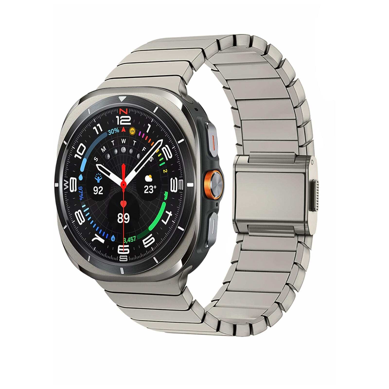 Rugged Titanium Alloy or Stainless Steel Metal Band For Galaxy Watch Ultra 47mm
