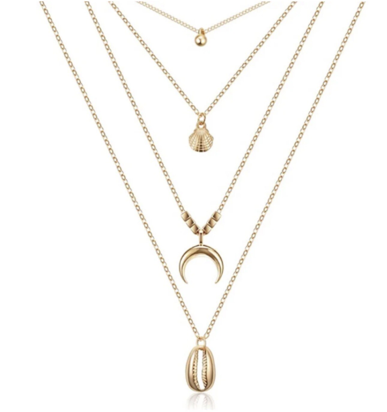NEW Liv Oliver 18k Multi Strand Layer Necklace 💛