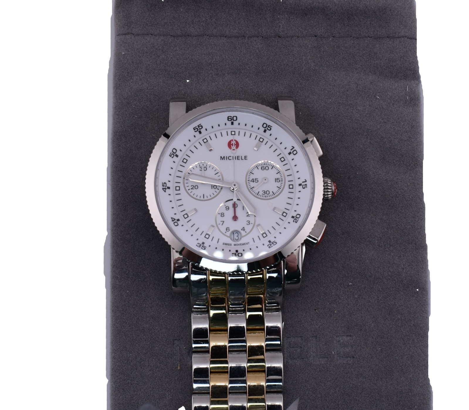 MICHELE LADIES SPORT SAIL 20mm 18K Two Tone WATCH BRACELET MS20CX285048 $400.