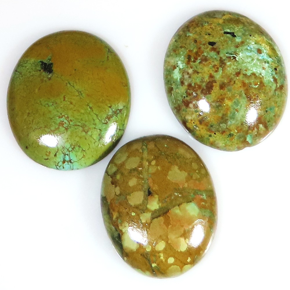 129.80 Ct 100% Natural Tibet Turquoise Cabochon ~3 PCs Lot~ Loose Gemstone LP249