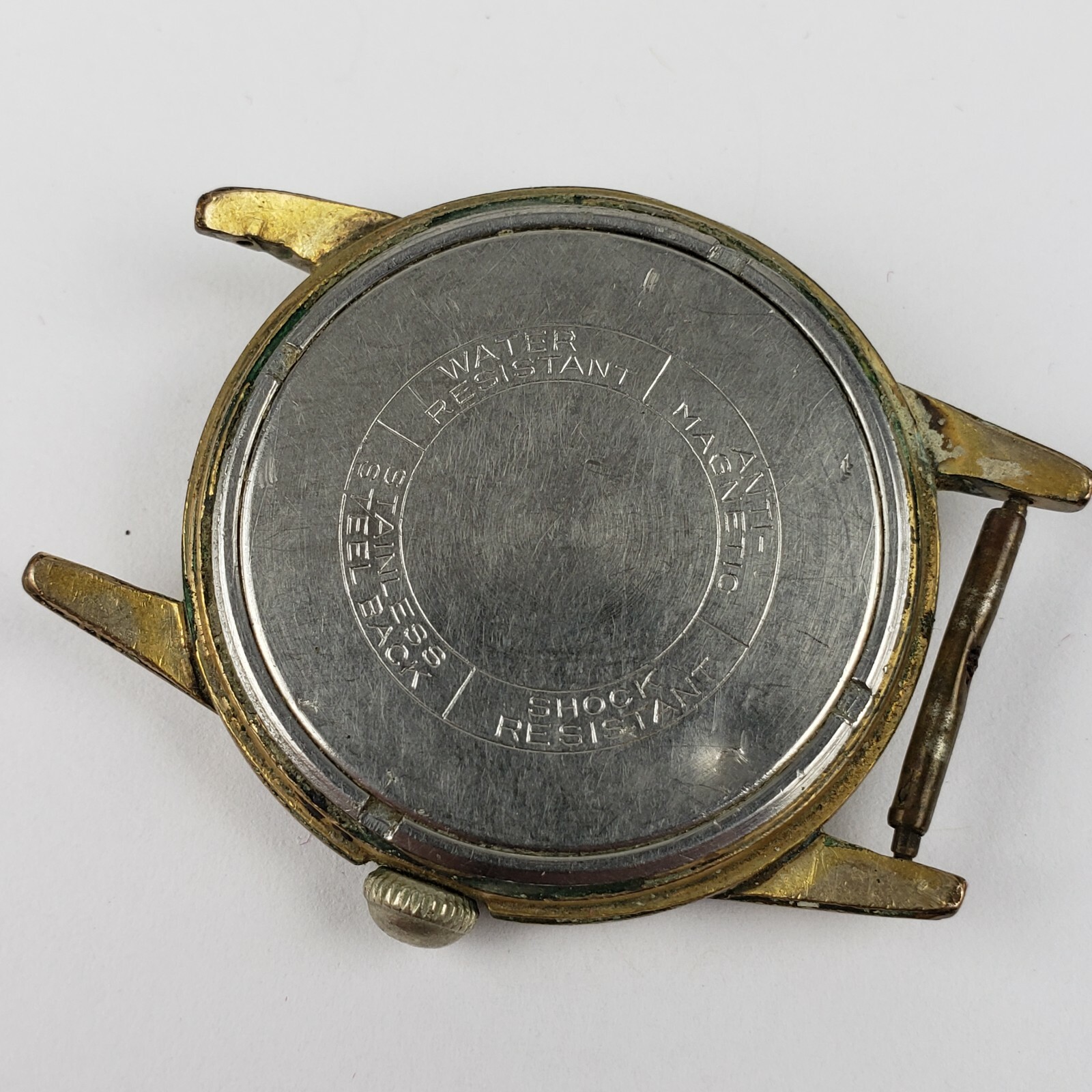 Vintage Helbros Mens Gold Tone Watch Invincible 21 For Parts Repair
