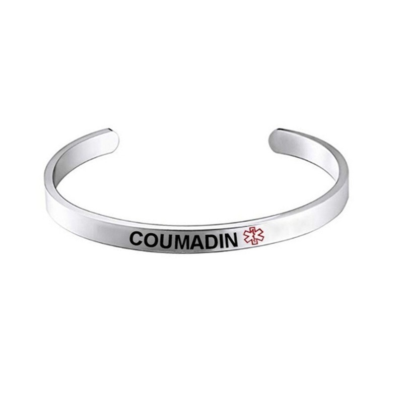 Medical Alert Adjustable Bracelet Stainless Steel Epilepsy Diabetes Pacemaker