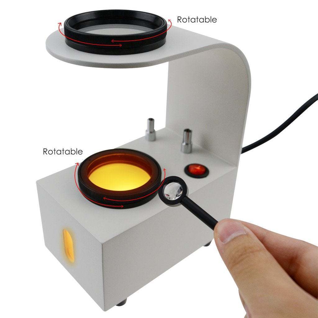 Portable Jewelry Tabletop Polariscope Desktop Magnifier Gem Identification Tools