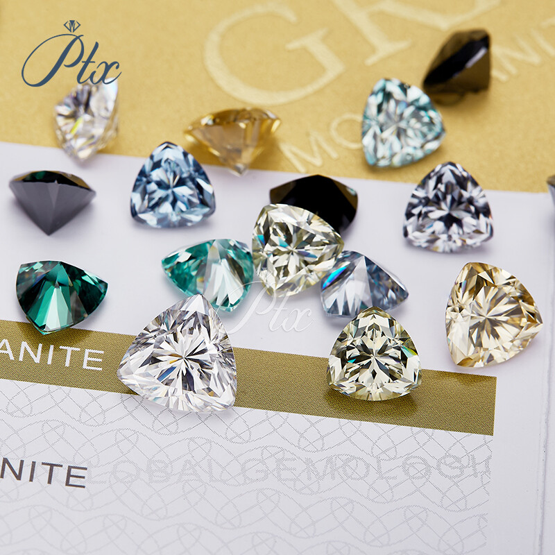 White D Color Trillion Cut VVS1 Moissanite Stone Loose Diamond With Certificate