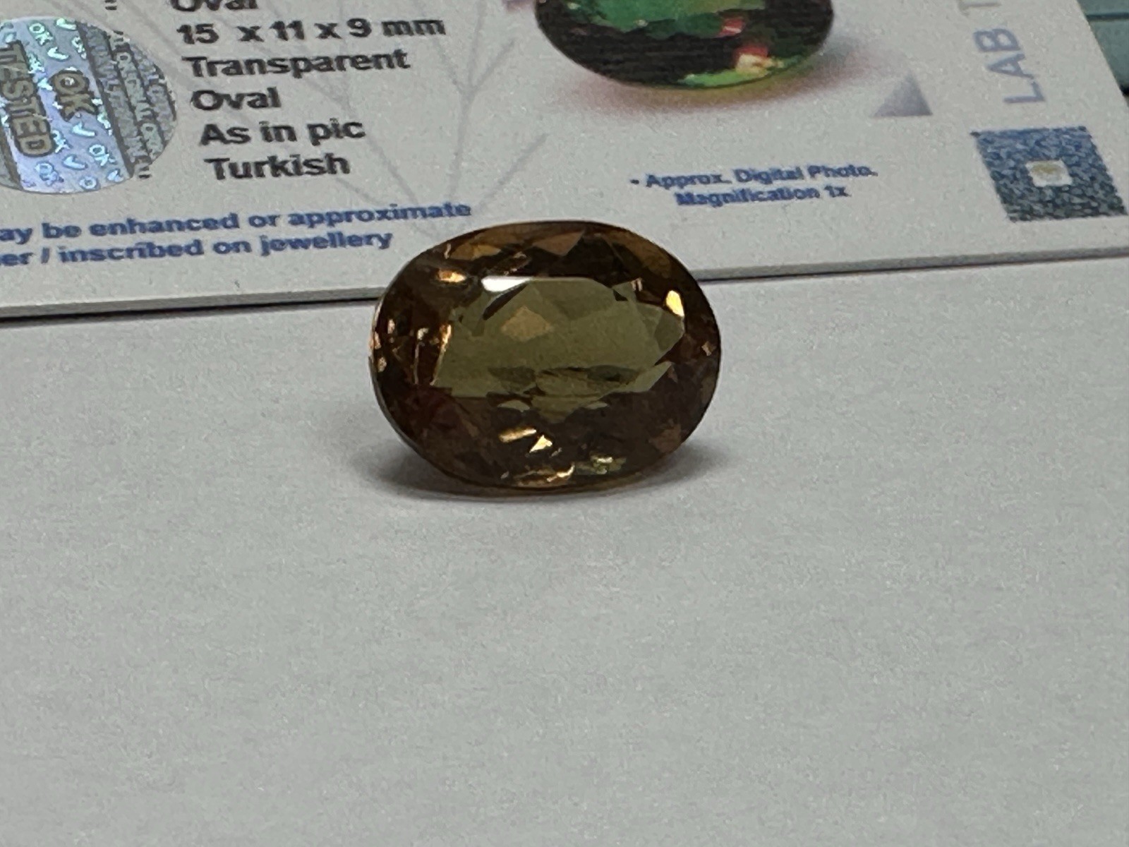Zultanite Loose Stone 12 ct Oval Cut Faceted Color Changing Gemstone