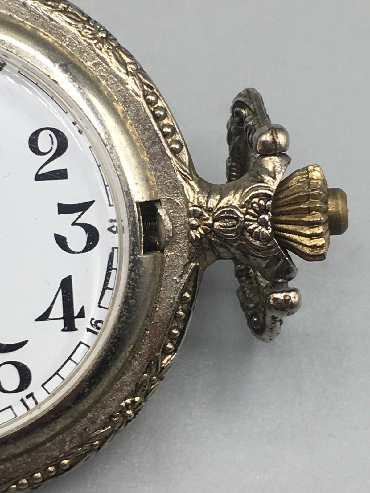Remington Pocket Watch Men Elk & Dogs Silver Tone Manual Antimagnetic Vintage