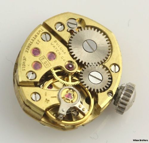 4 Piece Wrist Watch Movements + Crystal Lot – For Parts Bulova Duward Wittnauer