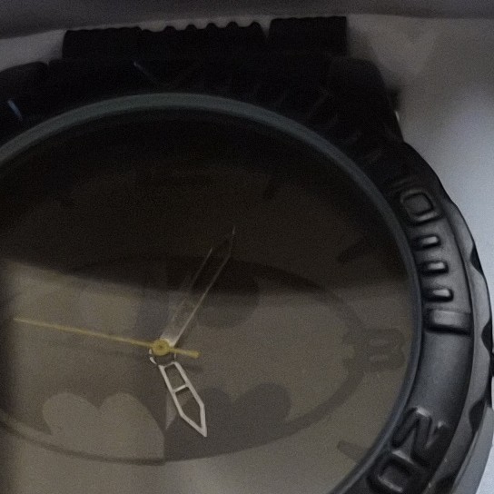 Accutime Batman Analog Quartz Wristwatch Black/Yellow Logo Dial Rubber Band