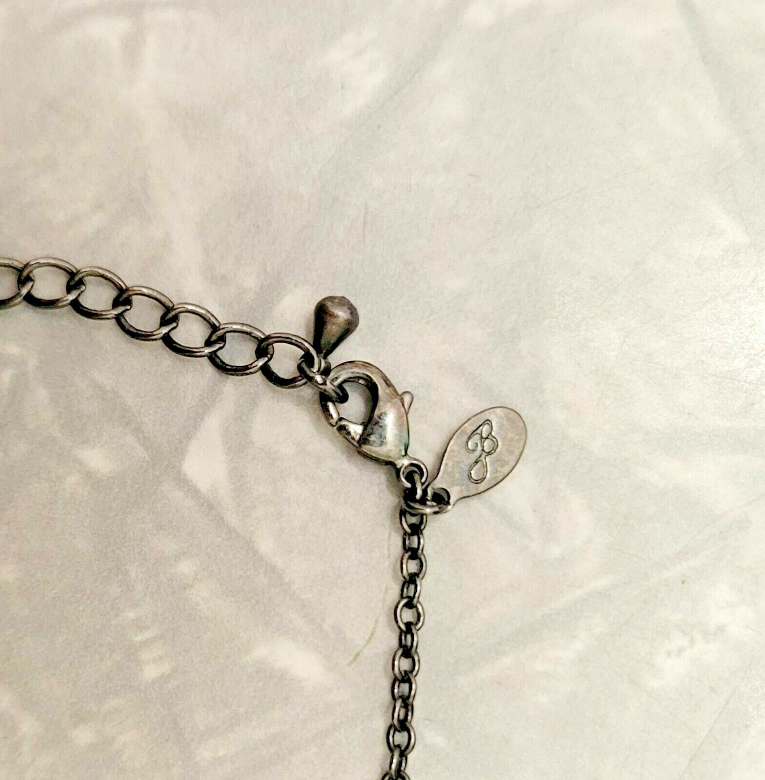 Joan Boyce Pave Rhinestone Wave Cross Station Bracelet ~ 6.5″ – 8″