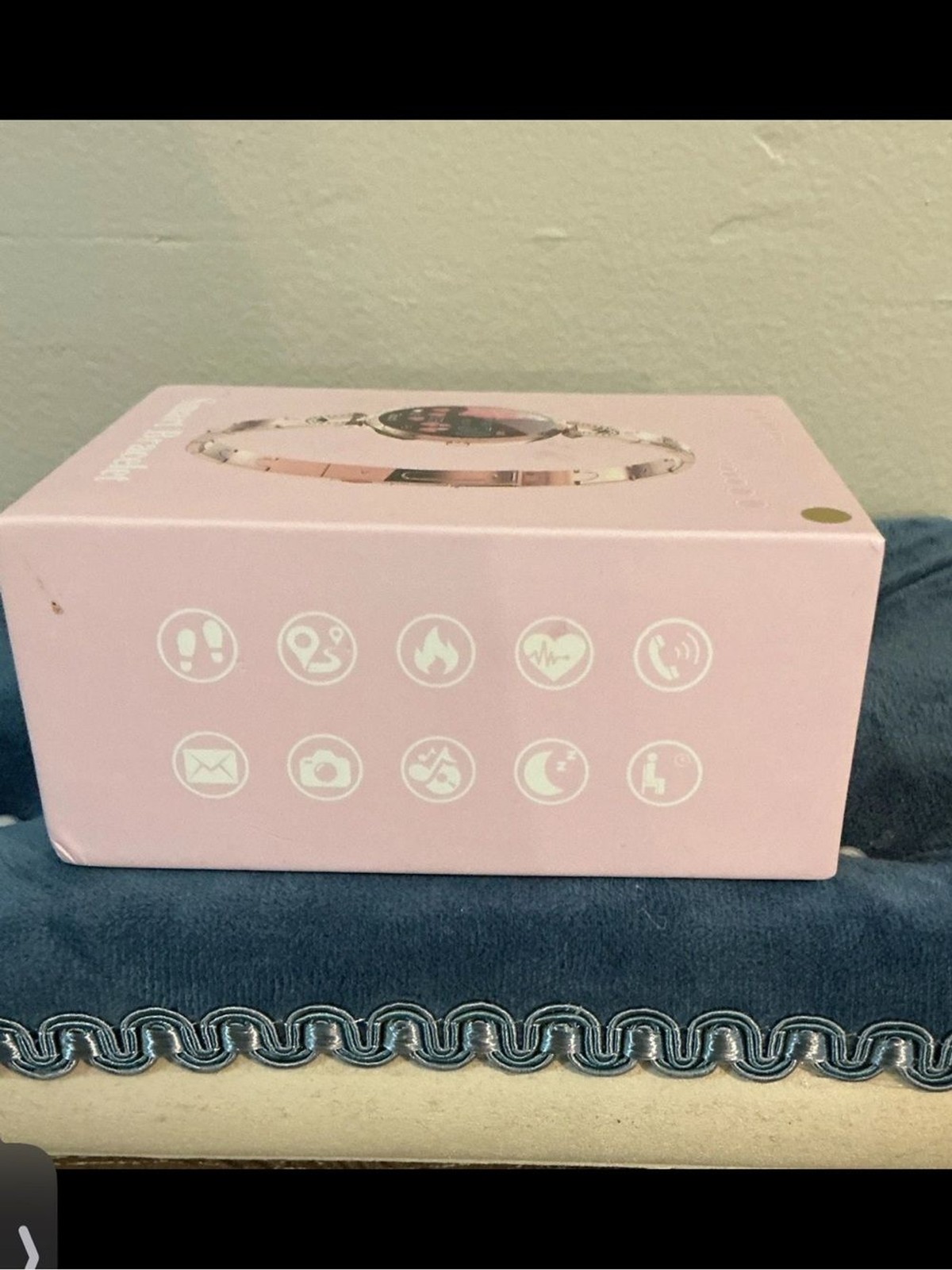 Rose Gold Smart Bracelet Watch Rhinestone Touch Screen Fitness Tracker w/ Box