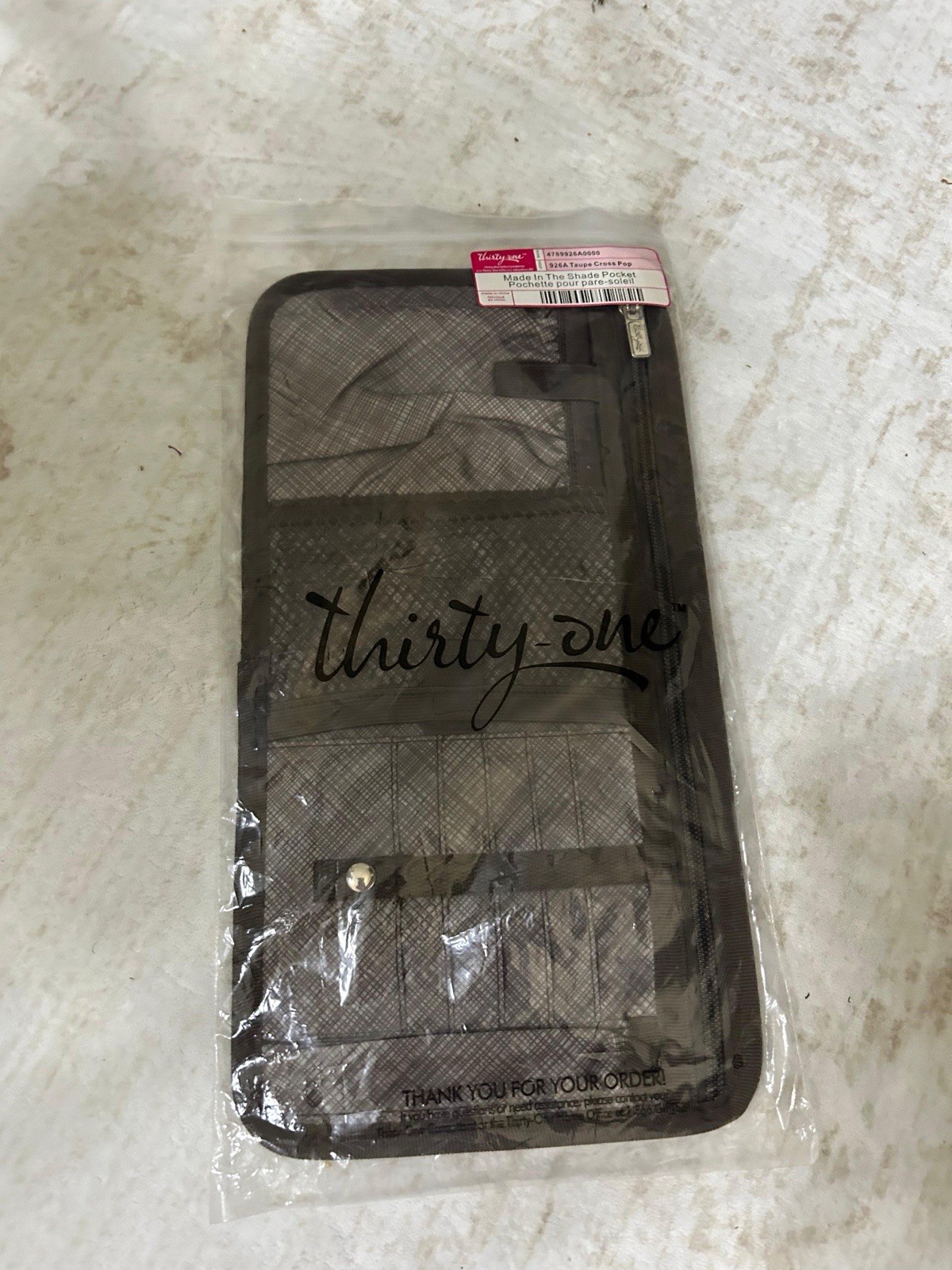 Thirty One Gray Mesh Hanging Jewelry Organizer