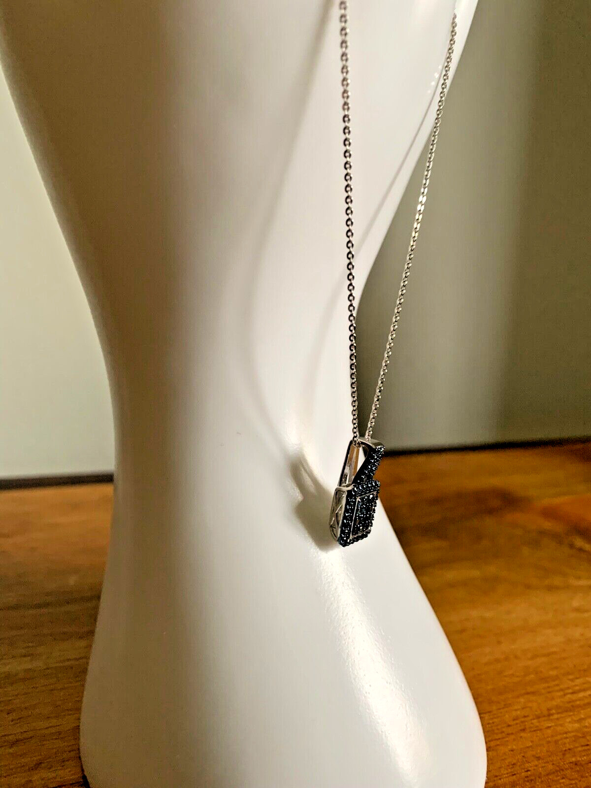 Blue Diamond Cluster Pendant Necklace (20 inches) 35 ctw.