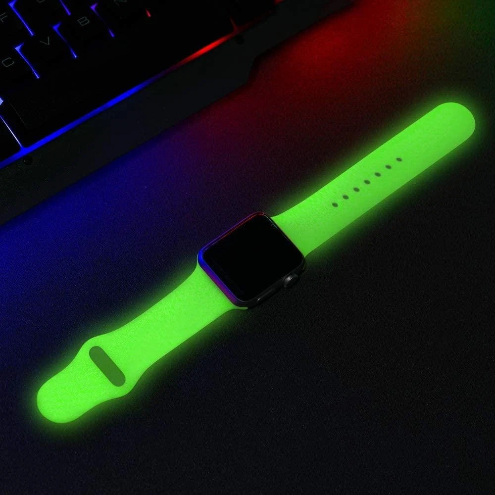 Night Glow Silicone Band Luminous for Apple Watch Strap Iwatch Light in the Dark